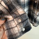 Wet Seal Women's Long Sleeve Pearl Snap Plaid Flannel Shacket Shirt Hoodie 3X Photo 3