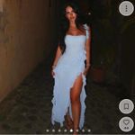 House Of CB ‎ 'Ariela' Soft Blue Ruffle Maxi Dress NWOT size S Photo 4