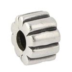 Pandora Authentic  Ribbed Clip Sterling Silver Bead Charm Photo 0