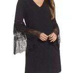 Kobi Halperin Black Suki Lace Sleeve Shift Dress Large Gothcore Whimsycore Photo 0