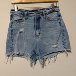 Silver Jeans  Light Blue Distressed Jean Shorts Photo 0