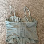 Garage  Green Lace Corset Crop Top Photo 1