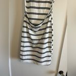 Sexy backless mini striped dress White Size L Photo 3