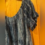Knox Rose Knox‎ Rose Blue Tie-Dyed Eyelet Flutter Sleeve Off-the-Shoulder Top Size Large Photo 10