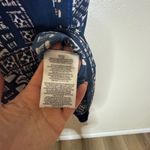 BCBG MAXAZRIA SIZE XS TYRA STORMY BLUE PRINT V-NECK ROMPER MSRP $257 Photo 5