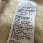 J.Crew Cream White Relaxed Cable Knit Pocket Long Sleeve Cardigan Sweater XS Photo 3