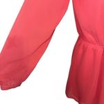 EXPRESS Bright Melon Chiffon Romper Shorts Pockets Zip Front NWOT Size XS Photo 6