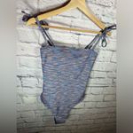 Aerie  Blue Space Dye Pique One Piece Cheeky Swimsuit size small‎ Photo 1