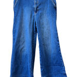 Free People High Rise Wide Leg Blue Denim Cotton Blend Jeans sz 28 Photo 0