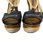 Ralph Lauren Purple Label Black Leather Rope Platform Espadrille Heels Photo 3