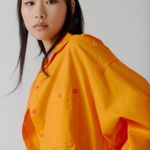 Urban Outfitters BDG Orange Clean Cut Button Down Shirt Top Blouse Photo 4