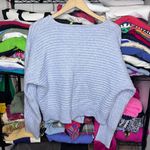 Sincerely Jules Baby Blue Vneck Knitted Long Sleeve Sweater Sz L Photo 4