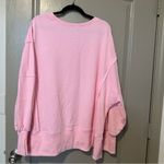 Pink Oversized Sweatshirt Trendy Queen XL BarbieCore Fall Cozy Lounge Streetwear Photo 2