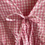 Gingham pink and white mini dress Size 10 Photo 3