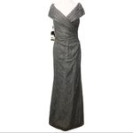 La Femme Platinum Portrait Neckline Lace Embellished Trumpet Gown 6 Style 27972 Photo 2