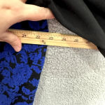 Susan Graver Bomber Jacket Womens Medium Black Blue Floral Zip Lightweight Boho Photo 4