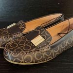 Calvin Klein soft comfortable slippers sandals brown logo covered size 7 Photo 1