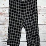 Torrid Studio by  NWT 30 Tall Black & White Plaid High Rise Wide Leg Crepe Pants Photo 0