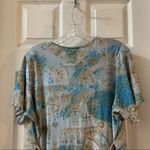 The Great  American Sportswear Co Blue Print V Neck Blouse XXL Photo 7