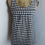 Lucy Love Open Back Black White Checkered Top Photo 0
