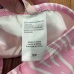 BCBGeneration PINK Seeing Stripes Front Tie High-Waist Bikini Bottoms Small NWT Photo 7