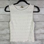 Madewell  Boatneck Smocked Tank Top White Size XS Photo 2