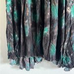 Free People  Racerback Top / Tunic Black and Green with Lace Photo 7