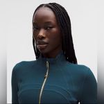 Lululemon NWT Define Jacket Full Zip Nulu Indochine Blue Gold Size 6 Photo 6