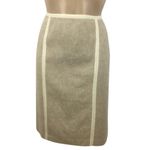 Proenza Schouler Tan Linen Blend Knee Length Pencil Skirt S Photo 2