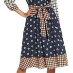 Eliza J NWT  Geo Print Belted Shirtdress Collar Midi Button Closure Bold Photo 0