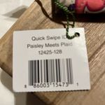 Vera Bradley Wallet Quick Swipe ID in Pattern Paisley Meets Plaid Key Ring NWT Photo 1