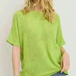 Cherish Green Short Sleeve Knit Top Photo 0