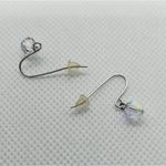 Sterling Silver Dangling Crystal Hook Earrings Photo 2