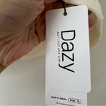 Dazy Polo White Cream Pearl Buttons Contrast Trim Blouse Shirt Size XSmall NWT Photo 3