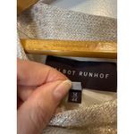 Talbot Runhof Metallic Draped Cocktail Dress Gold Silver Size 14 Photo 5