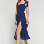 Reformation Twilight Midi Dress Danube Navy Blue 2 Photo 1
