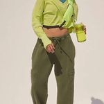 Free People NWOT Best Of Straight-Leg Pants Green Size Small Photo 1