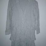 ZARA  XS Long Sleeved Layered Mini Dress in Concrete Gray Photo 0