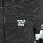 PINK - Victoria's Secret PINK by Victoria’s Secret Hoodie Small Black Heather Zip Up Logo Sweatshirt Photo 4