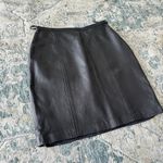 Vintage Leather Skirt Waist 26 High Rise Pencil Y2K Black 2000 I.N.C Cyber Retro Size 6 Photo 6