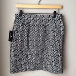 Jules & Leopold  Floral Black and White Stretch Pull On Mini Short Pencil Skirt Photo 2