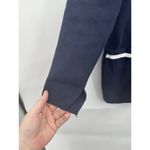 J.Crew Sweater Womens Small Tipped Open Front Cardigan Navy Blue White Preppy Photo 8