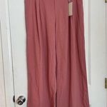 Halara  Pink Cotton High Rise Wide Leg Pull On Pants Size XL NWT Photo 0
