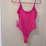 Iris basic Bodysuit pink barbiecore large‎ stretch ruffled adjustable straps NEW Photo 5