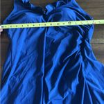 MiracleSuit  Navy Blue Halter Swim Dress Side Ruched Size 14 Style 174014323 Photo 6
