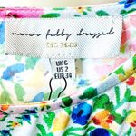 Never Fully Dressed Floral Satin Chiffon Pleated Midi White Dress Size 2 NWT Photo 9