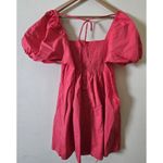 Draper James  Babydoll Dress‎ Puff Sleeve Square Neck Hot Pink XL Photo 3