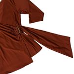 Coldwater Creek  V-Neck‎ Cut Scrunch Waist With Lace Belt Mid-Sleeve Blouse Y2K M Photo 1