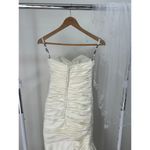 Beautiful Strapless Fit & Flare Wedding Dress + Veil Size XS White Photo 1