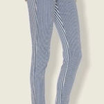 Stella McCartney Blue White Striped Straight Leg Jeans Photo 0
